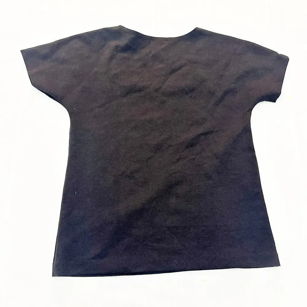 J. Crew Black Embellisher Crystal Short Sleeve Top Size XXS